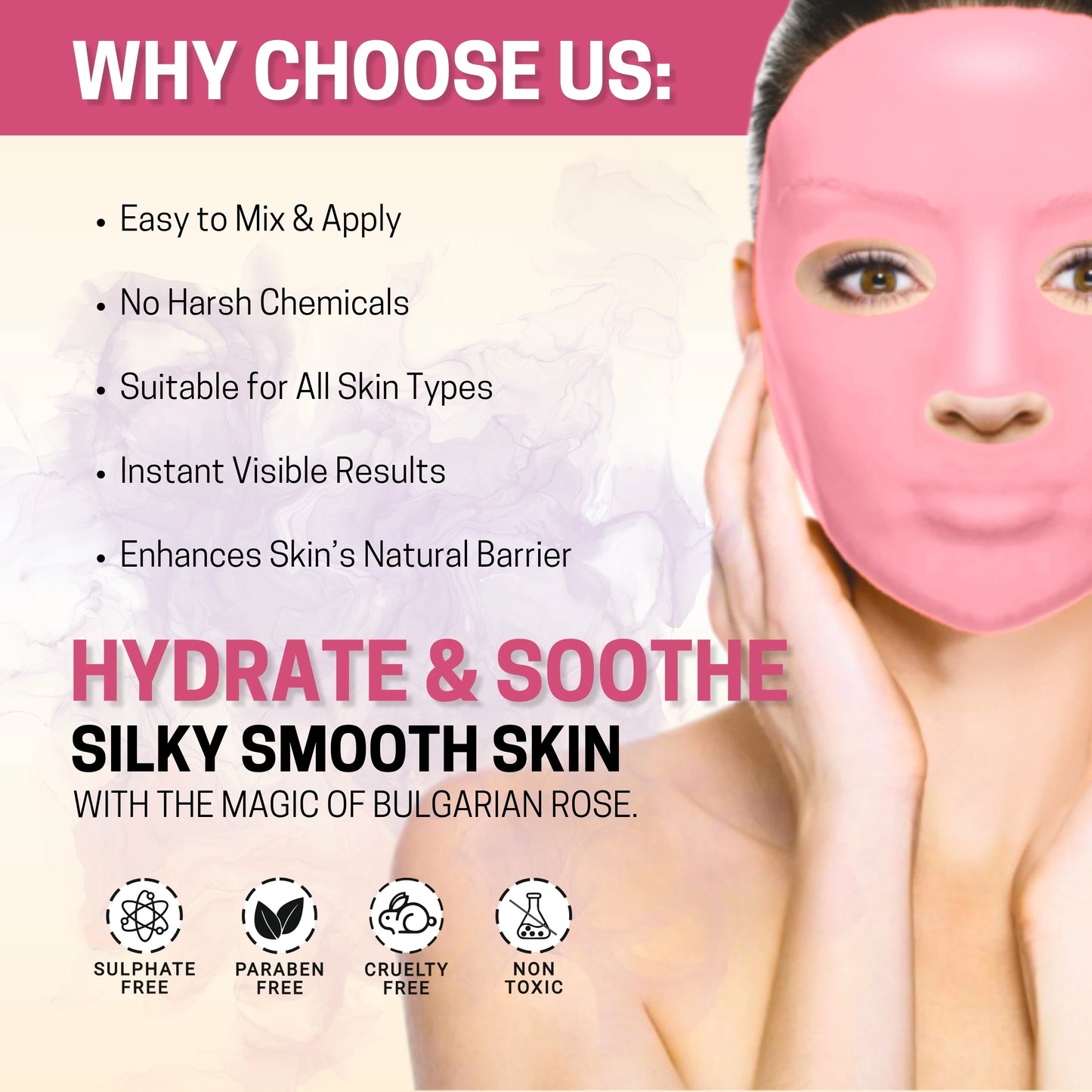 Bulgarian rose peel off mask