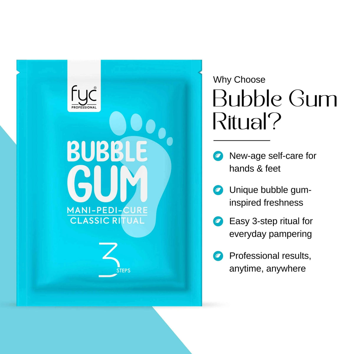 Bubble Gum Mani-Pedi Kit 3-Step Hand & Foot Care Pack of 10*40g
