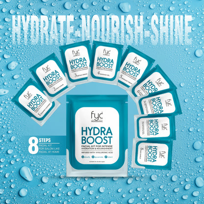 HydraBoost Facial Kit Pouch 185g - 8 Step Facial Kit