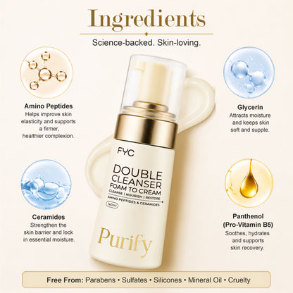 FYC Professional Purify Double Cleanser Foam to Cream