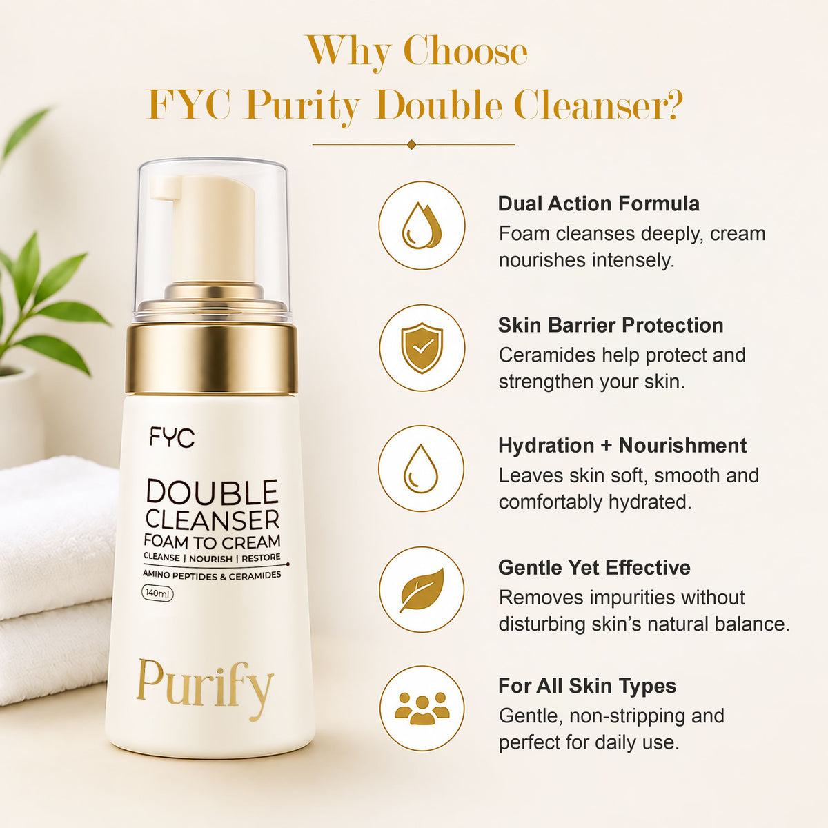 FYC Professional Purify Double Cleanser Foam to Cream