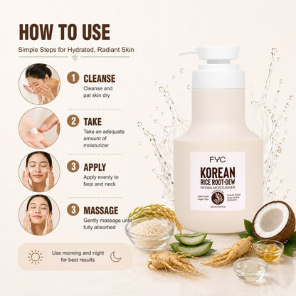 FYC Korean Hydra Moisture Face Cream with Hyaluronic Acid & Rice Water