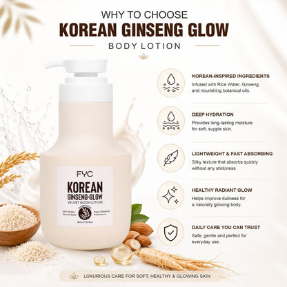 FYC Korean Radiance Body Lotion with Rice Water, Hyaluronic Acid & Argan Oil