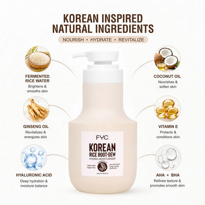 FYC Korean Hydra Moisture Face Cream with Hyaluronic Acid & Rice Water