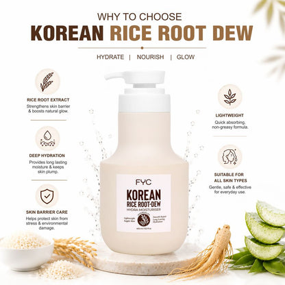 FYC Korean Hydra Moisture Face Cream with Hyaluronic Acid & Rice Water