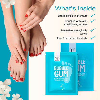 Bubble Gum Mani-Pedi Kit 3-Step Hand & Foot Care Pack of 10*40g