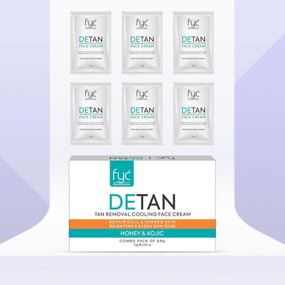 DETAN TAN REMOVAL COOLING CREAM for REPAIR DULL & TANNED SKIN (COMBO PACK)