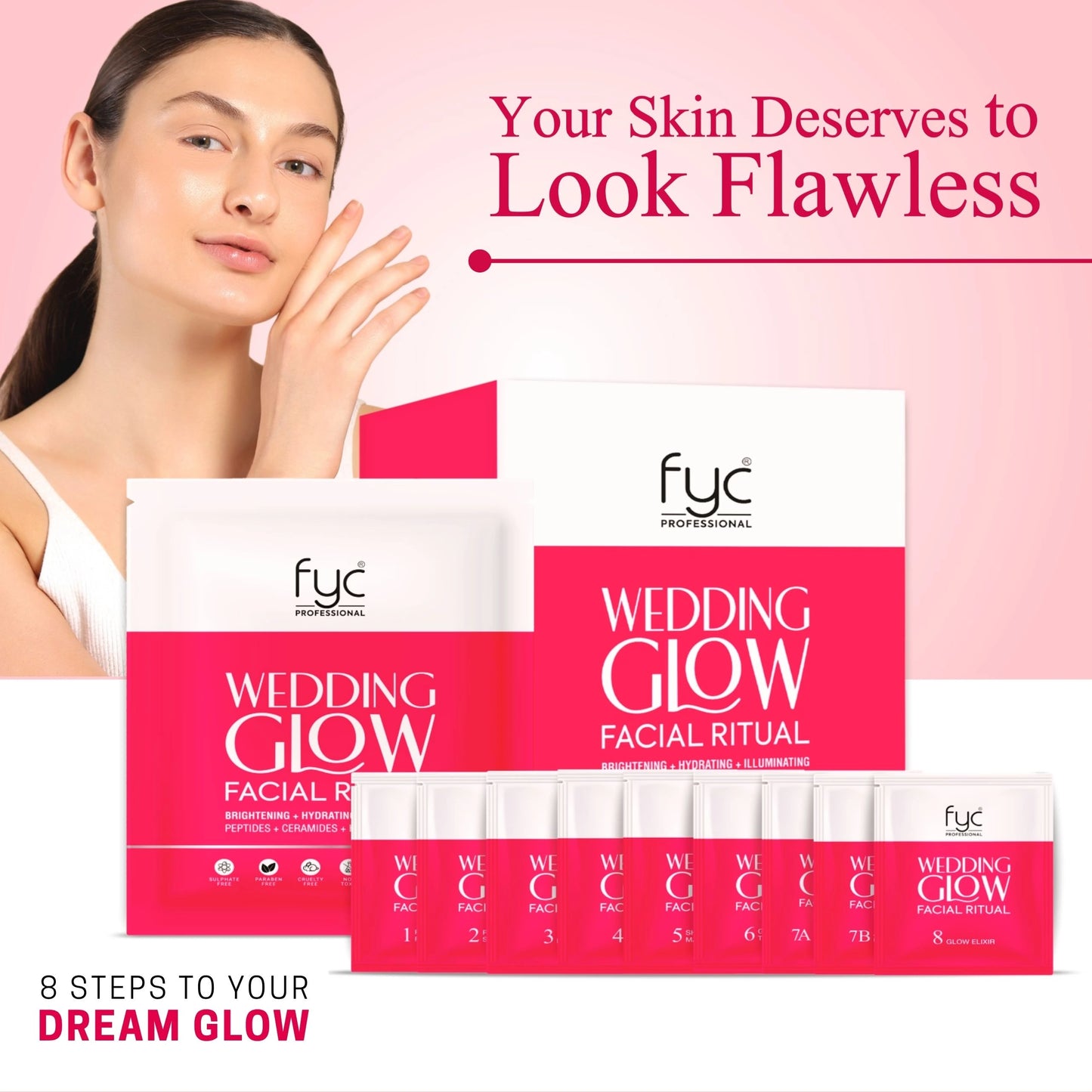 Wedding Glow Facial Ritual – 8 Step Facial Kit (185g)