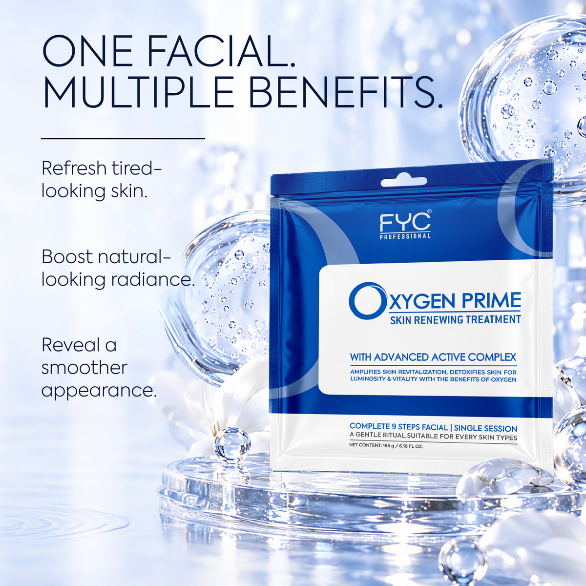 FYC Professional Oxygen Prime 9-Step Facial Kit, 185 g