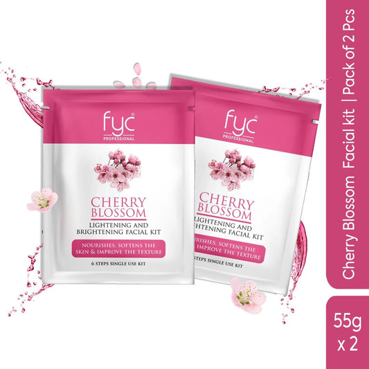 Cherry Blossom Lightening & Brightening 6 Step Facial Kit – Pack of 2 (55g × 2, 110g)