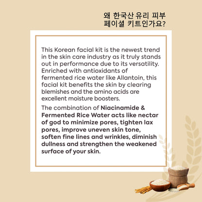 Korean Glass Skin Rice Water Facial Kit 9 Steps 183g