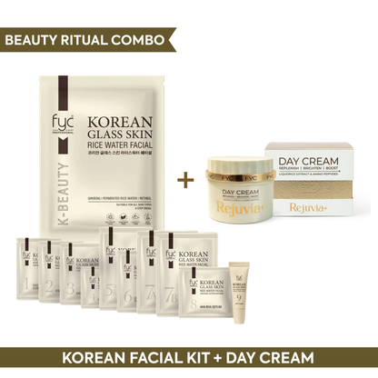 Korean Glass Skin Facial Kit + Day Cream | Glow & Hydration Combo - FYC PROFESSIONAL