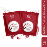 Red-Wine Facial Pouch Combo (55gx2) - Tightening & Skin Repair Kit