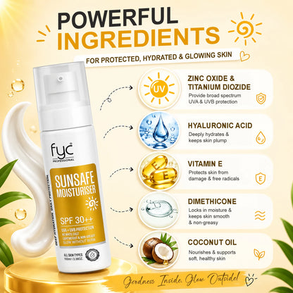FYC Professional SunSafe Moisturiser SPF Protection & Hydration Lotion – 100ml