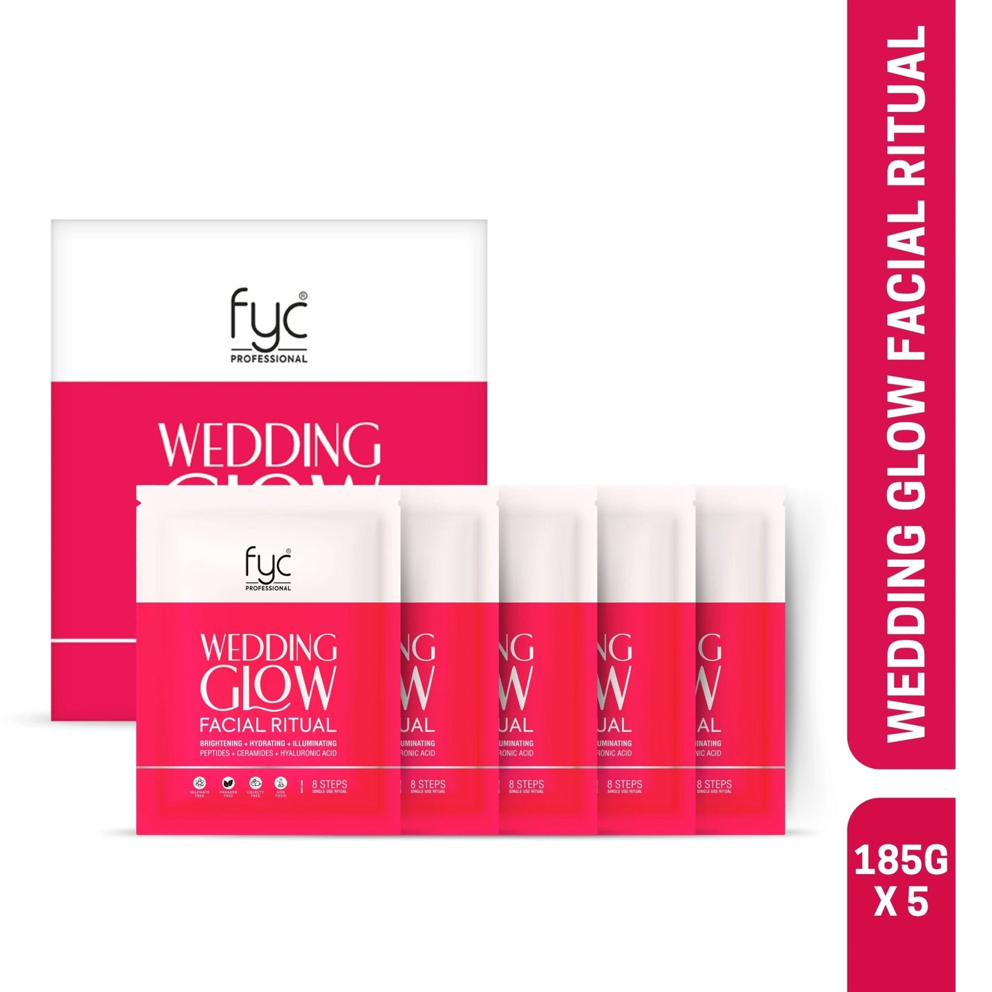 Wedding Glow Facial Ritual – 8 Step Facial Kit (185g x 5)