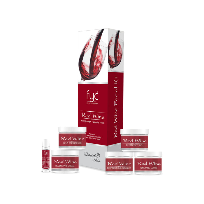 Red Wine Skin Firming & Tightening Facial Kit – 260g - FYC PROFESSIONAL