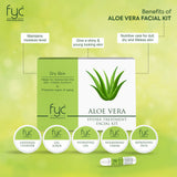 Aloe Vera Facial Kit - Hydrating Skincare Set for Glowing, Soothing Results (Set of 5) 260g