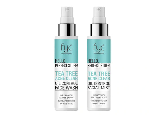 Tea tree acne clear oil control face wash & mist (combo)