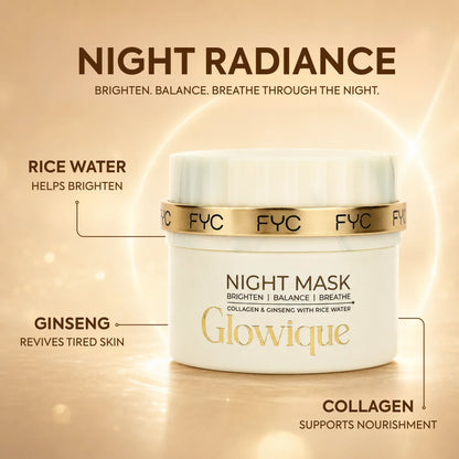 Korean Glass Skin Facial Kit + Night Mask | Glow While You Sleep Combo