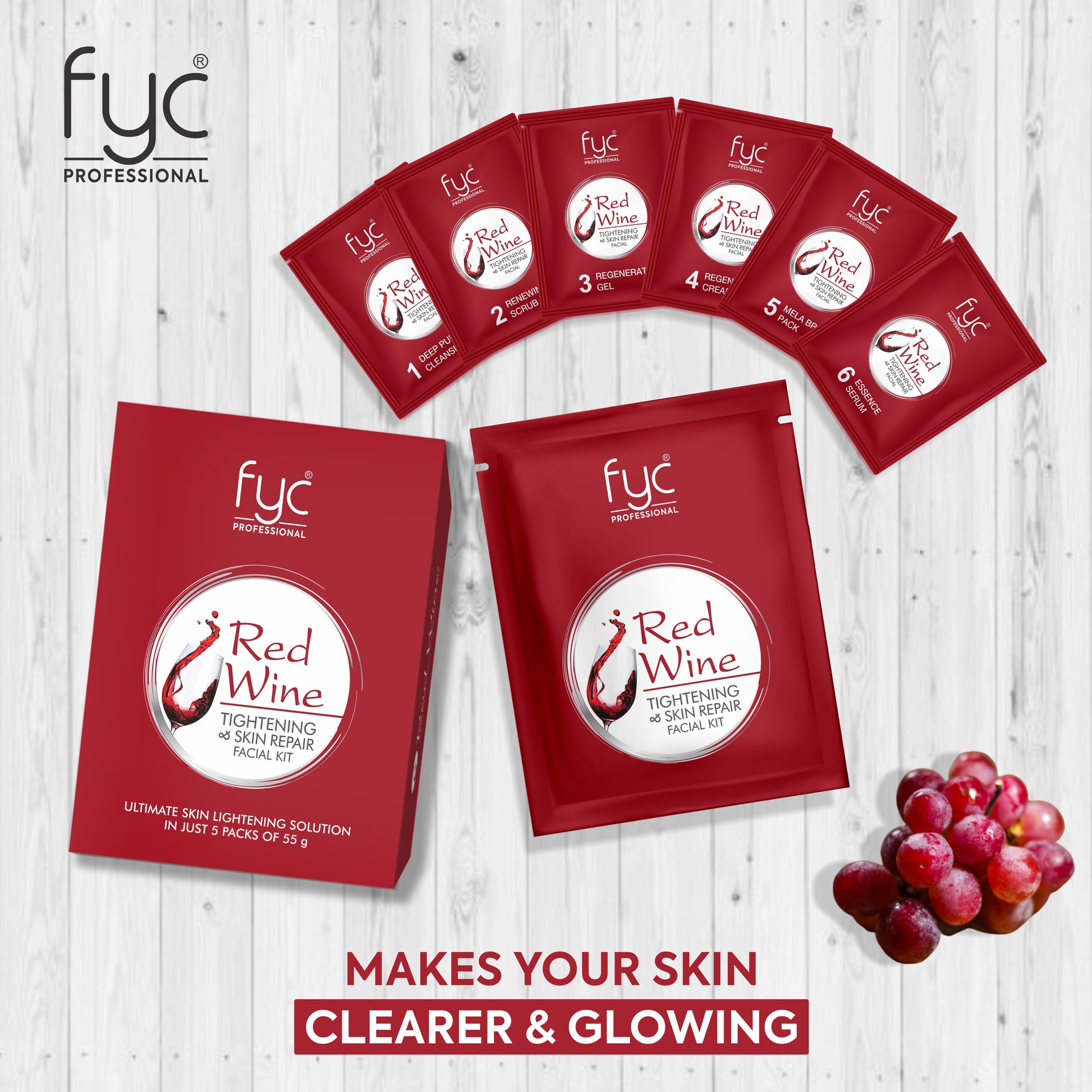 wine facial pack,red wine facial kit