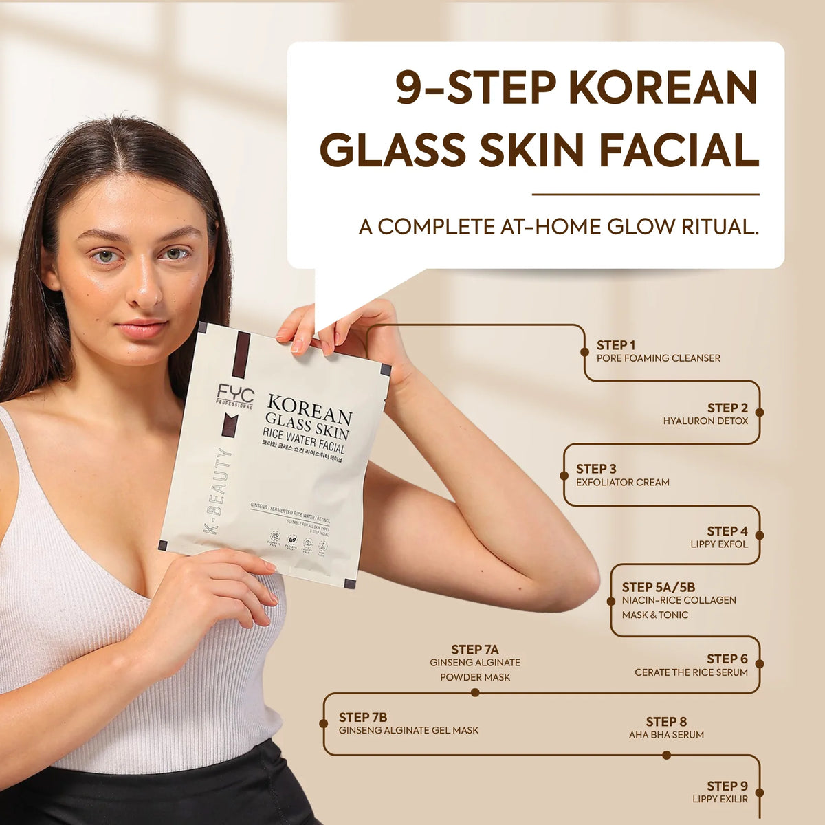 Korean Facial Kit + Moisturizer | Balancing Glow Combo