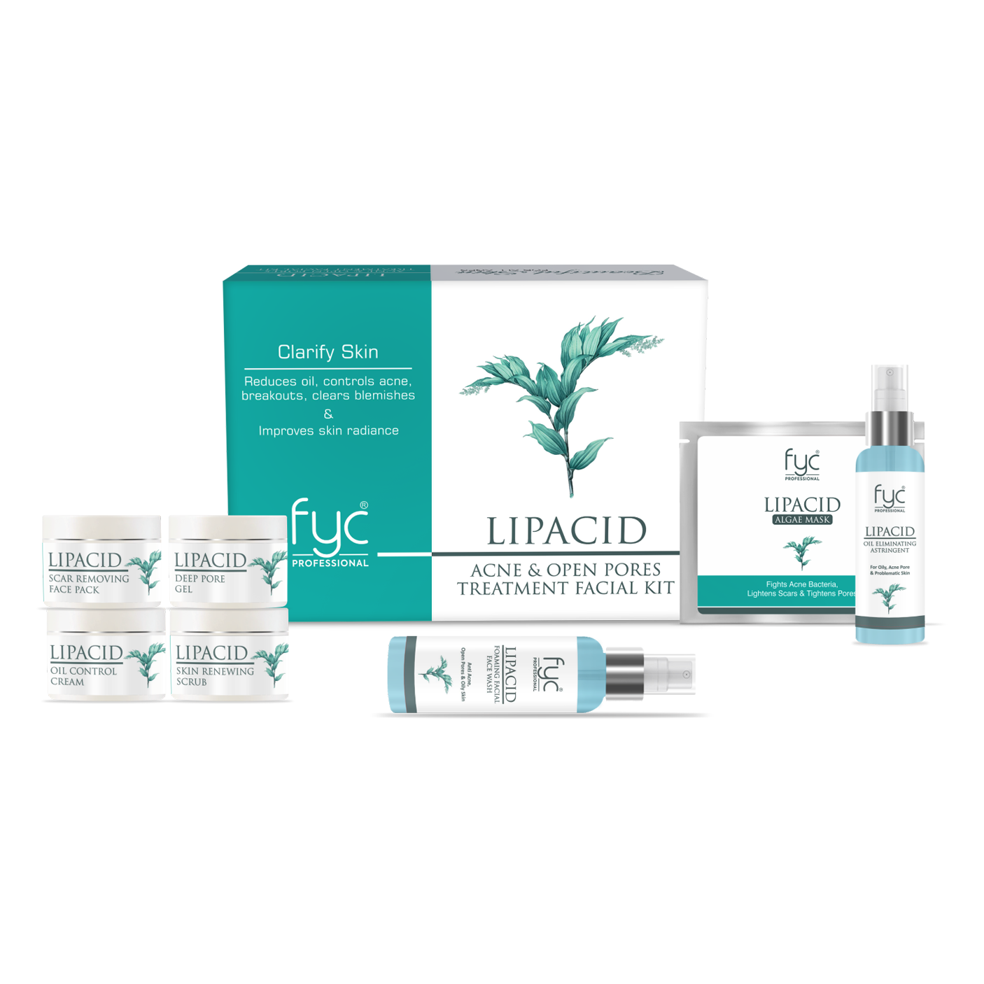 LIPACID ACNE & OPEN PORES TREATMENT FACIAL KIT (520g)